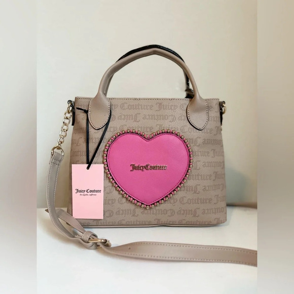 Juicy Couture Handbags - Juicy couture love never dies mini tote xbody cafe/juicy pink bag